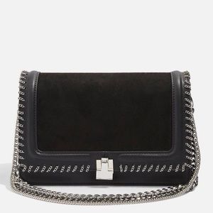 TOPSHOP CHAIN FLAP SHOULDER BAG